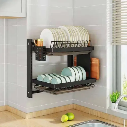 2 Tier Wall Mounted Dish Rack