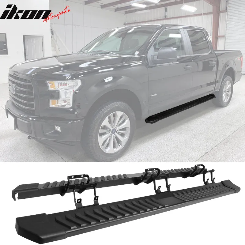 2015-2023 Ford F-150 Super Crew Cab V Running Boards Side Step Bars