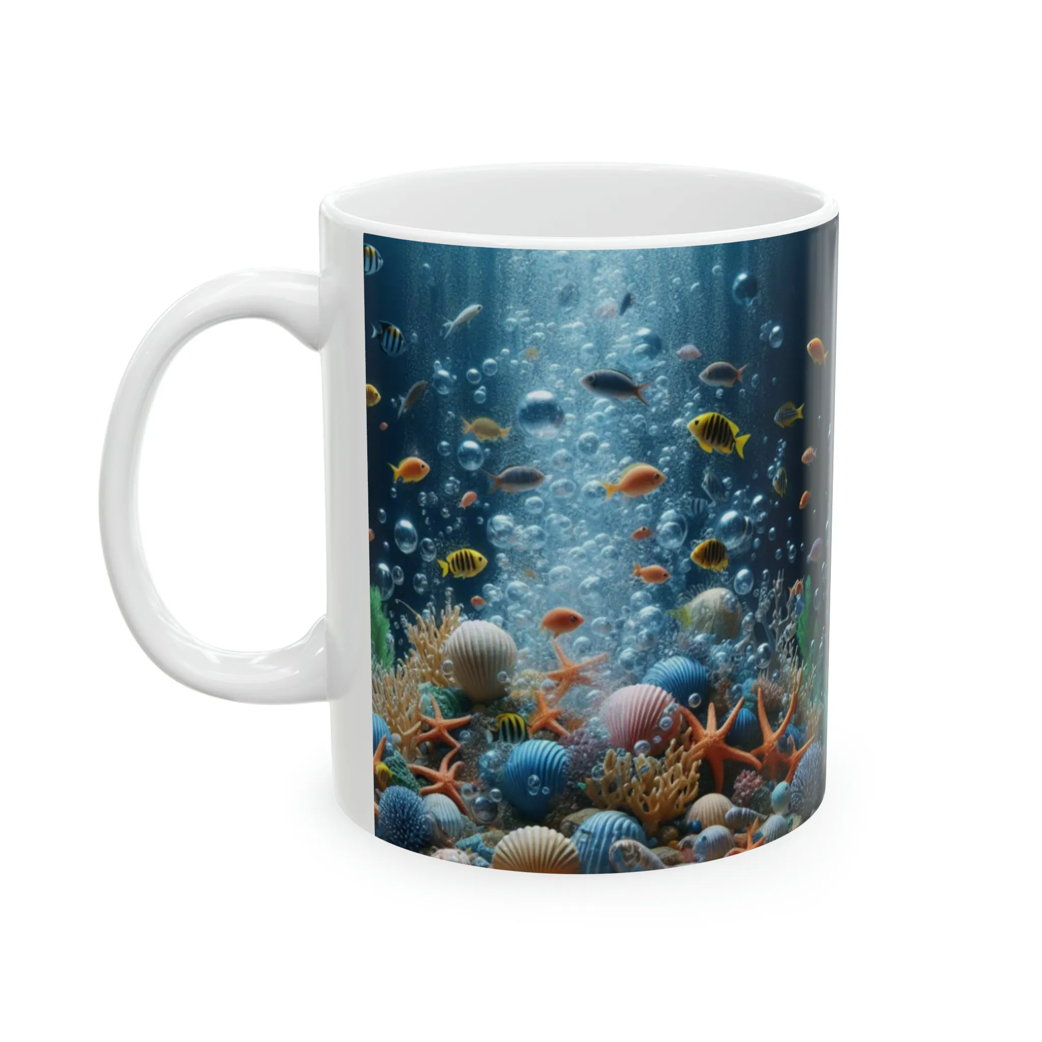 3D fish Ceramic Mug, 11oz