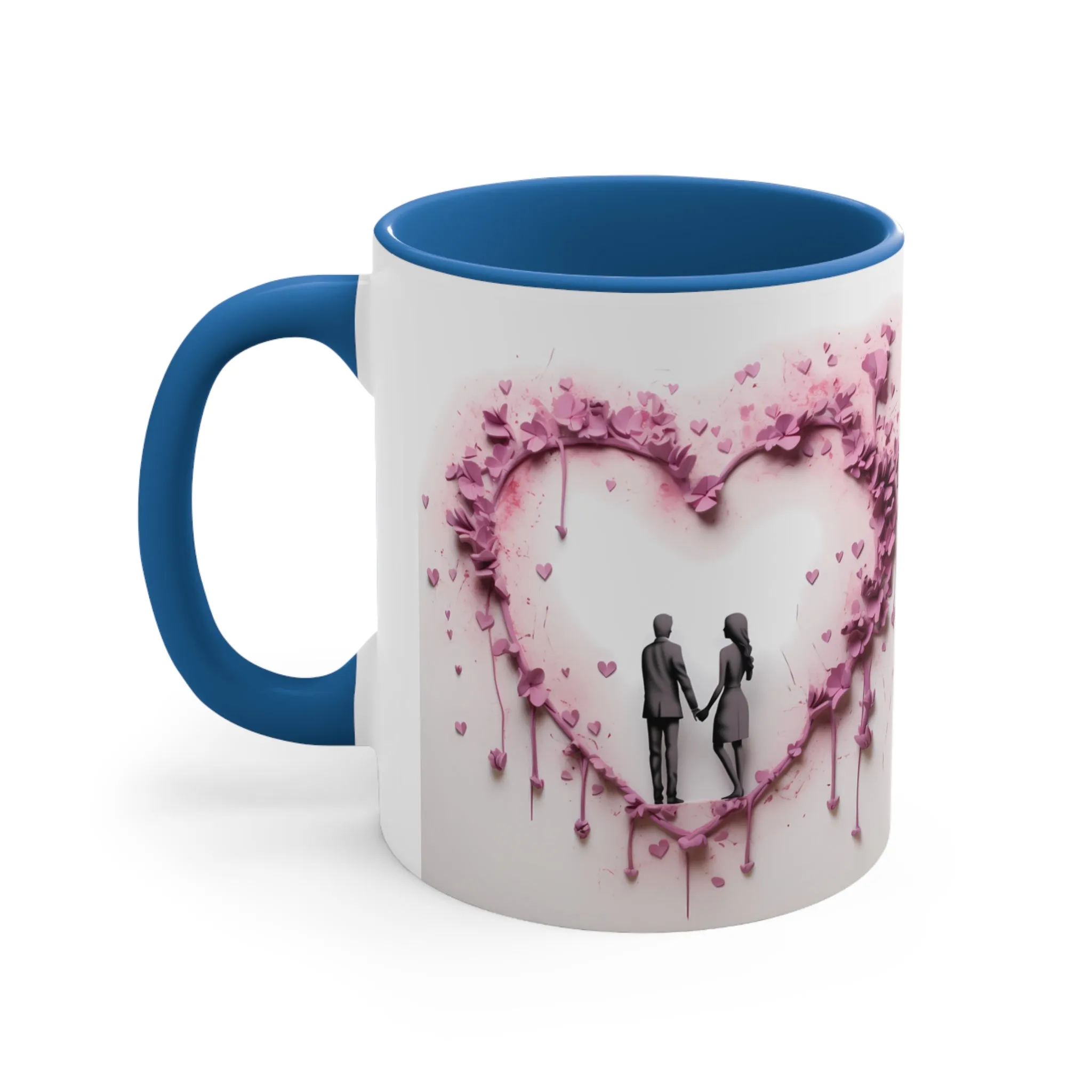 3D Valentine heart mug, couple mug, love heart couple mug, Funny Valentine Heart Candy, heart candy mug, conversation heart mug, Heart-Shaped Mug, Coffee Mug, 11oz