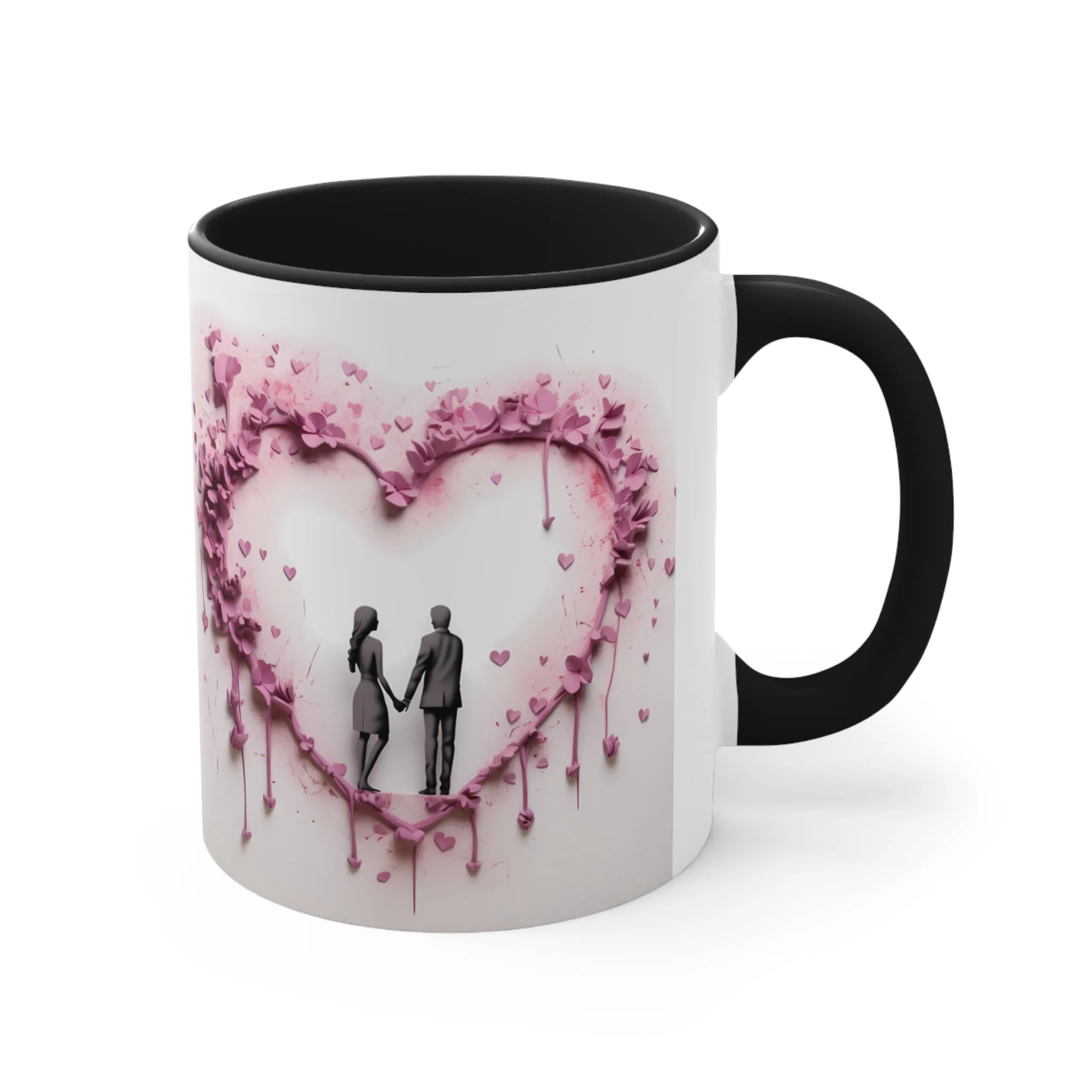 3D Valentine heart mug, couple mug, love heart couple mug, Funny Valentine Heart Candy, heart candy mug, conversation heart mug, Heart-Shaped Mug, Coffee Mug, 11oz