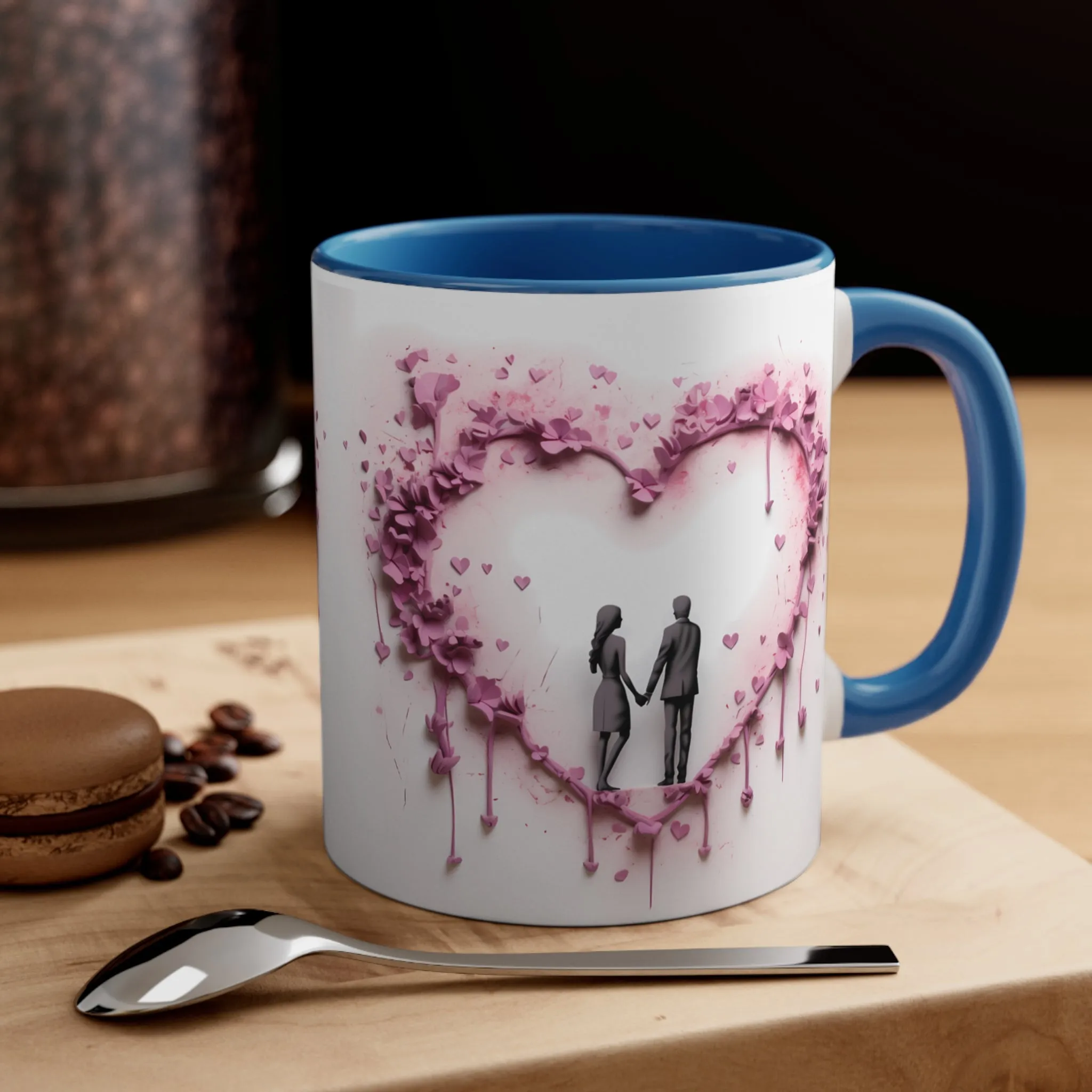 3D Valentine heart mug, couple mug, love heart couple mug, Funny Valentine Heart Candy, heart candy mug, conversation heart mug, Heart-Shaped Mug, Coffee Mug, 11oz