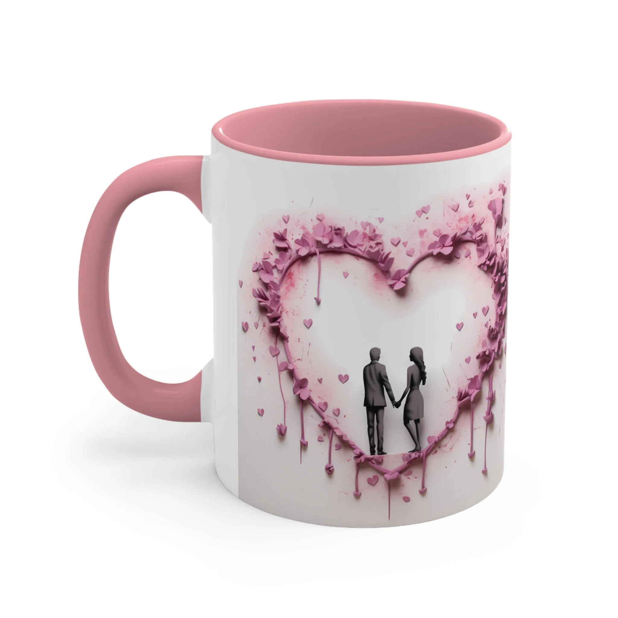 3D Valentine heart mug, couple mug, love heart couple mug, Funny Valentine Heart Candy, heart candy mug, conversation heart mug, Heart-Shaped Mug, Coffee Mug, 11oz