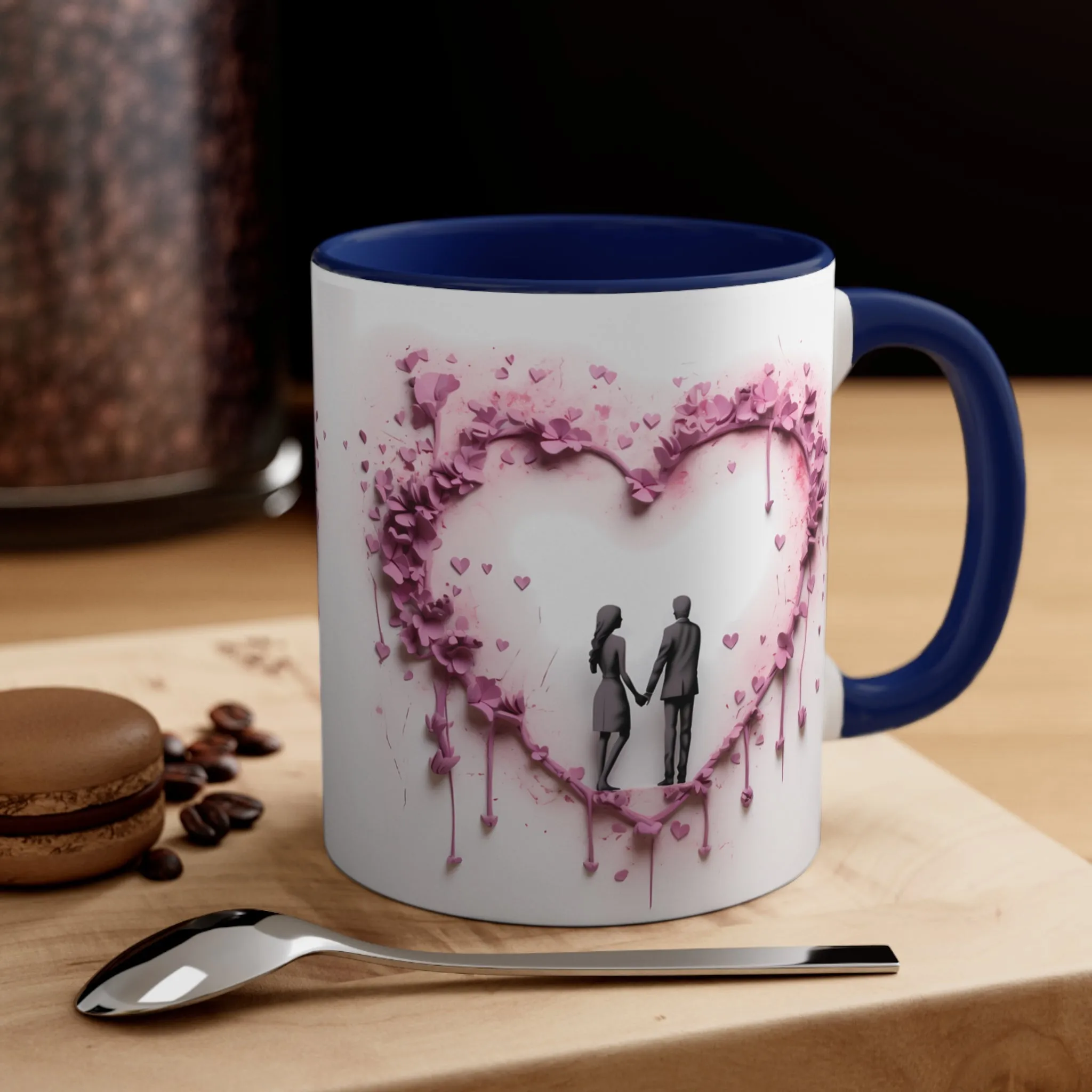 3D Valentine heart mug, couple mug, love heart couple mug, Funny Valentine Heart Candy, heart candy mug, conversation heart mug, Heart-Shaped Mug, Coffee Mug, 11oz