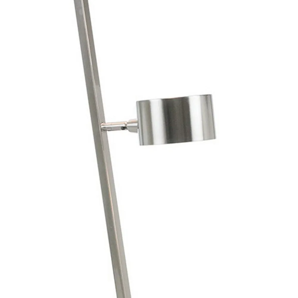 60 Inch Floor Lamp, 3 Drum Metal Shades, Modern Style, Silver Frame By Casagear Home