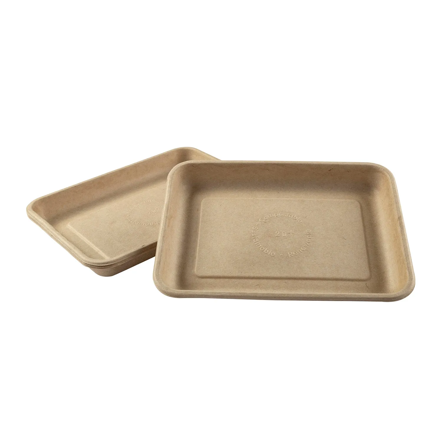 8.9" x 6.5" x 1" Molded Fiber Mini Trays, Case of 500