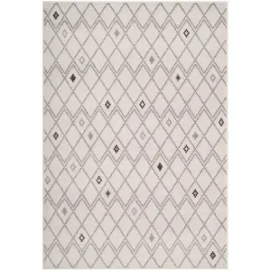 Adirondack Diamond Ivory/Gray Area Rug