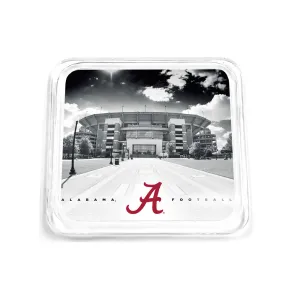 Alabama Crimson Tide - Bryant-Denny B&W Drink Coaster