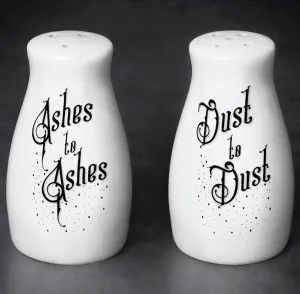 ALCHEMY OF ENGLAND ASHES TO ASHES / DUST TO DUST SALT AND PEPPER SHAKERS