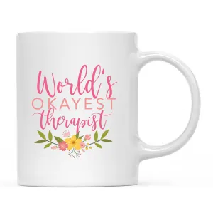 Andaz Press 11oz Floral Wreath World's Okayest Floral Coffee Mug