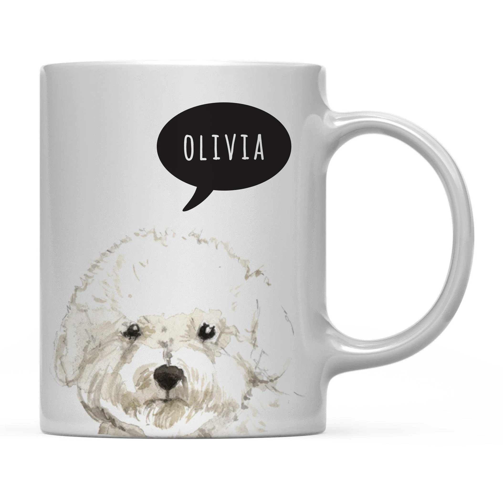 Andaz Press 11oz Personalized Dog Bubble Message Coffee Mug