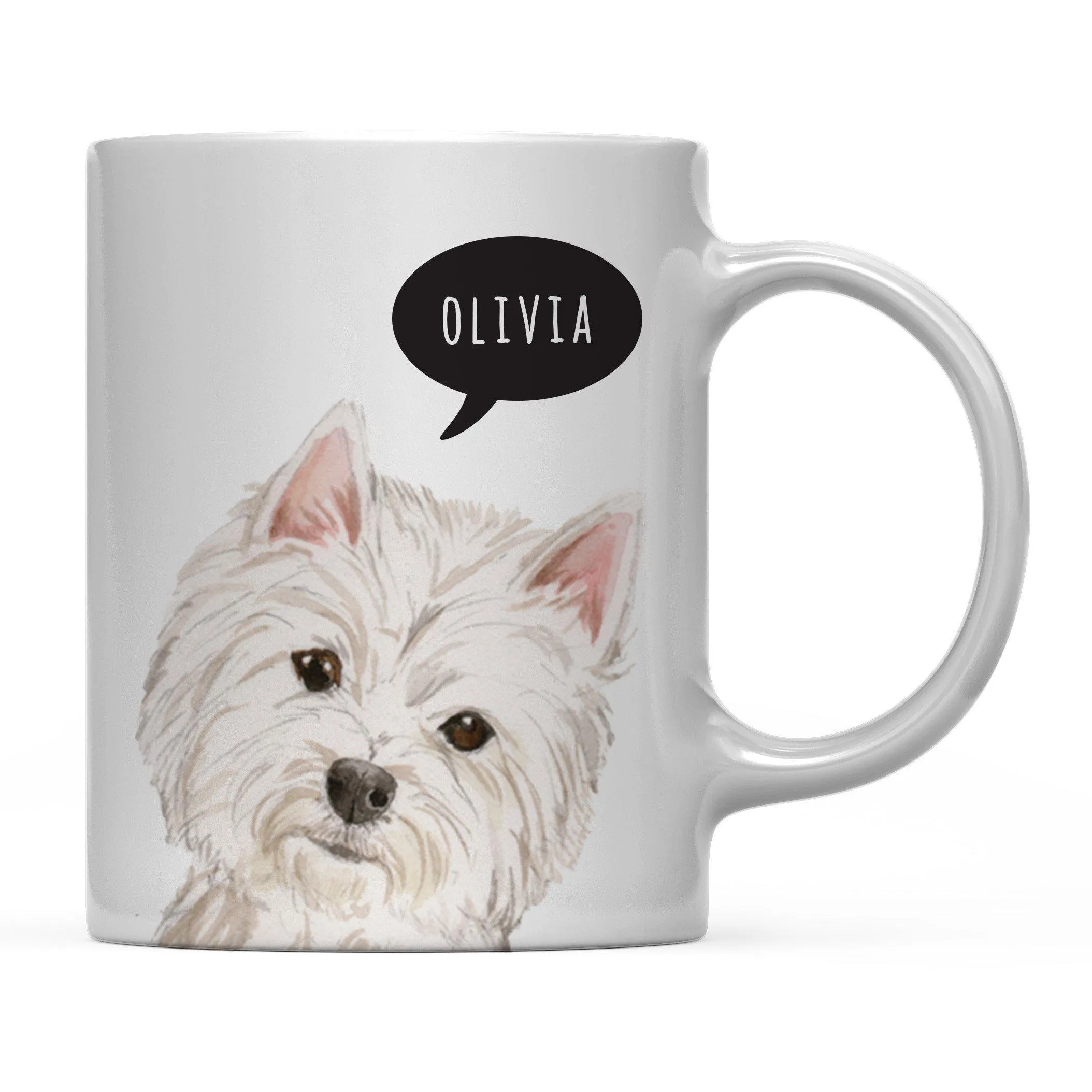 Andaz Press 11oz Personalized Dog Bubble Message Coffee Mug