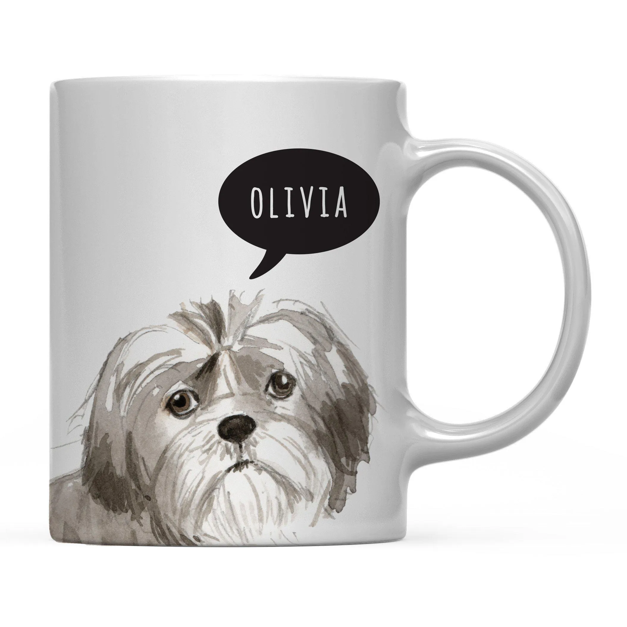 Andaz Press 11oz Personalized Dog Bubble Message Coffee Mug