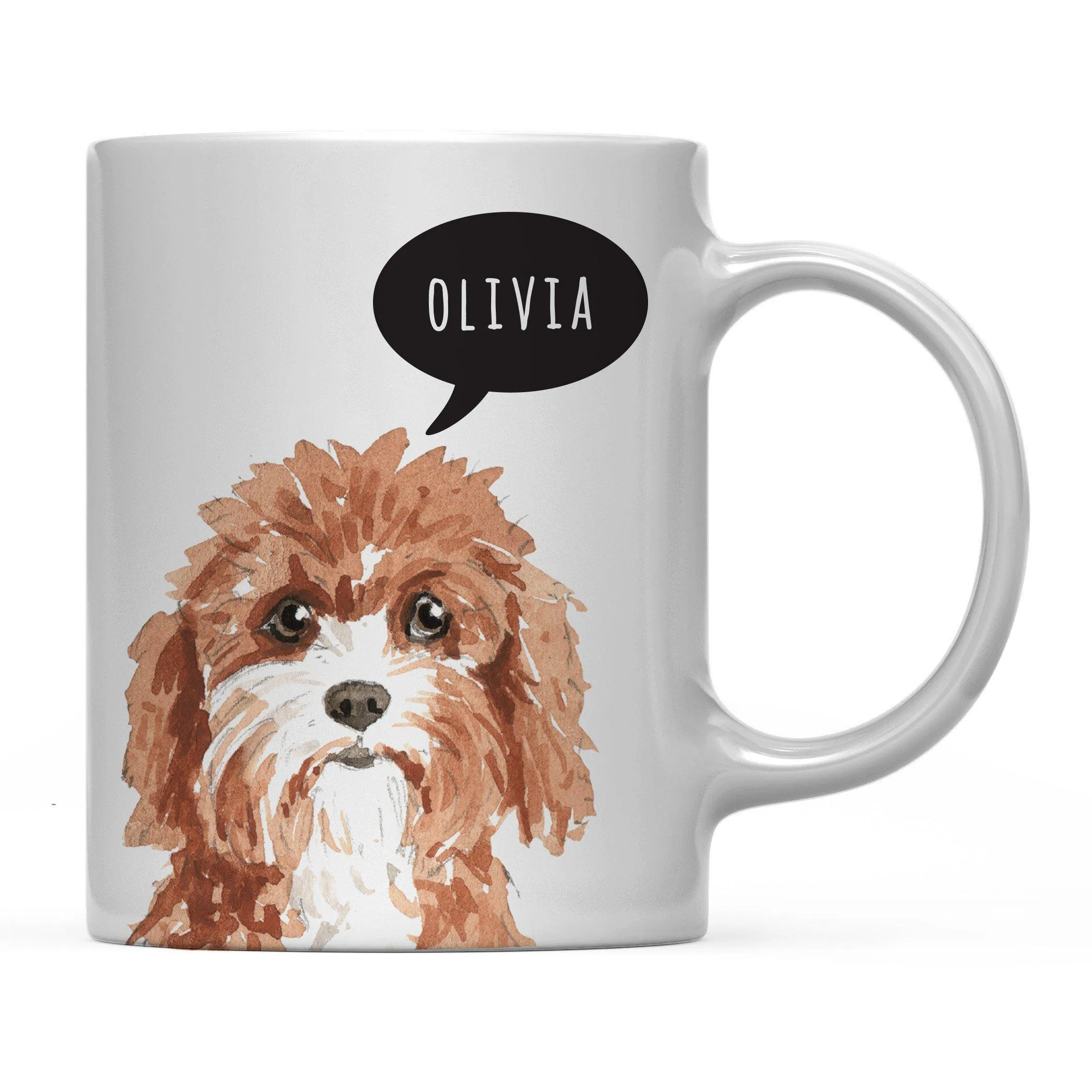 Andaz Press 11oz Personalized Dog Bubble Message Coffee Mug