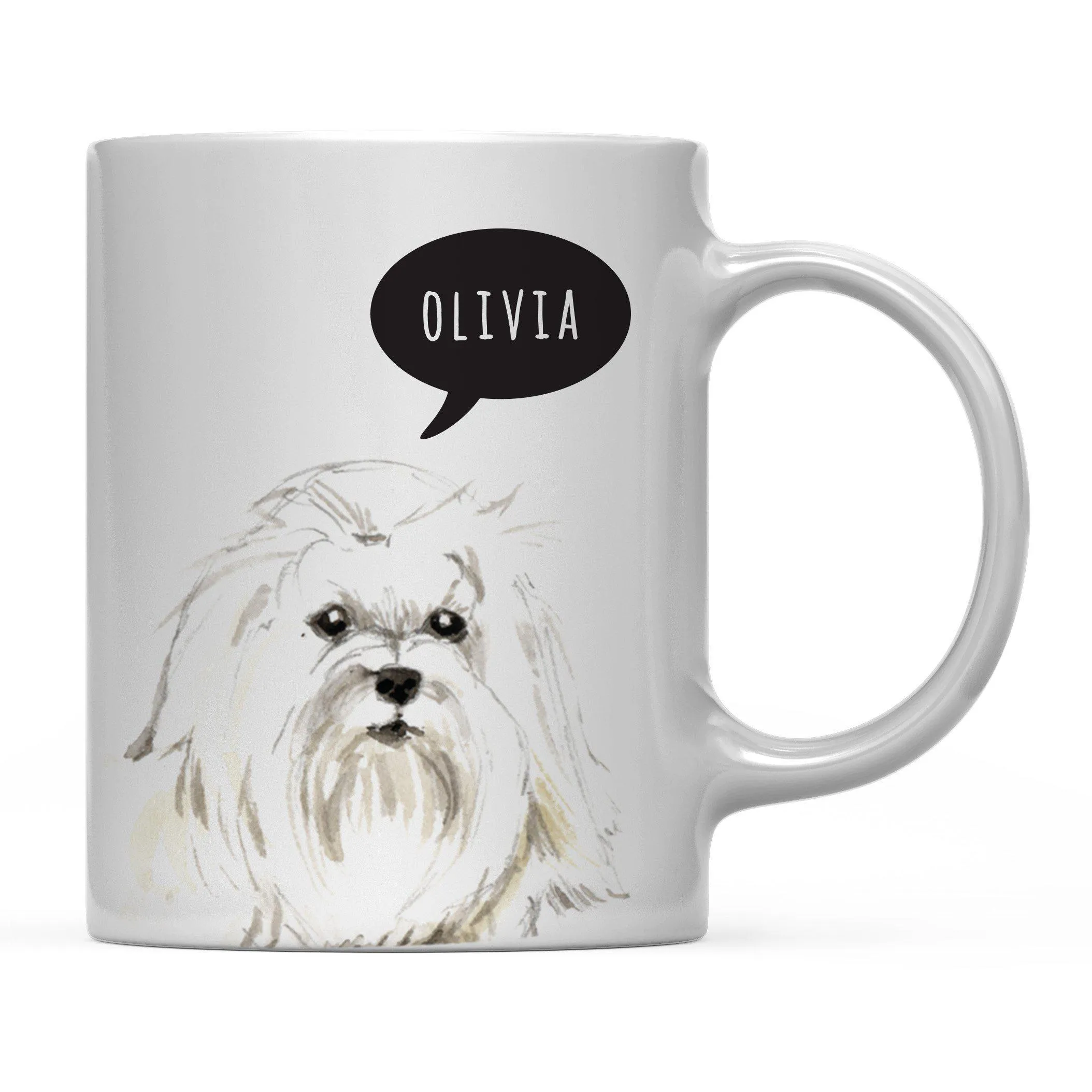 Andaz Press 11oz Personalized Dog Bubble Message Coffee Mug