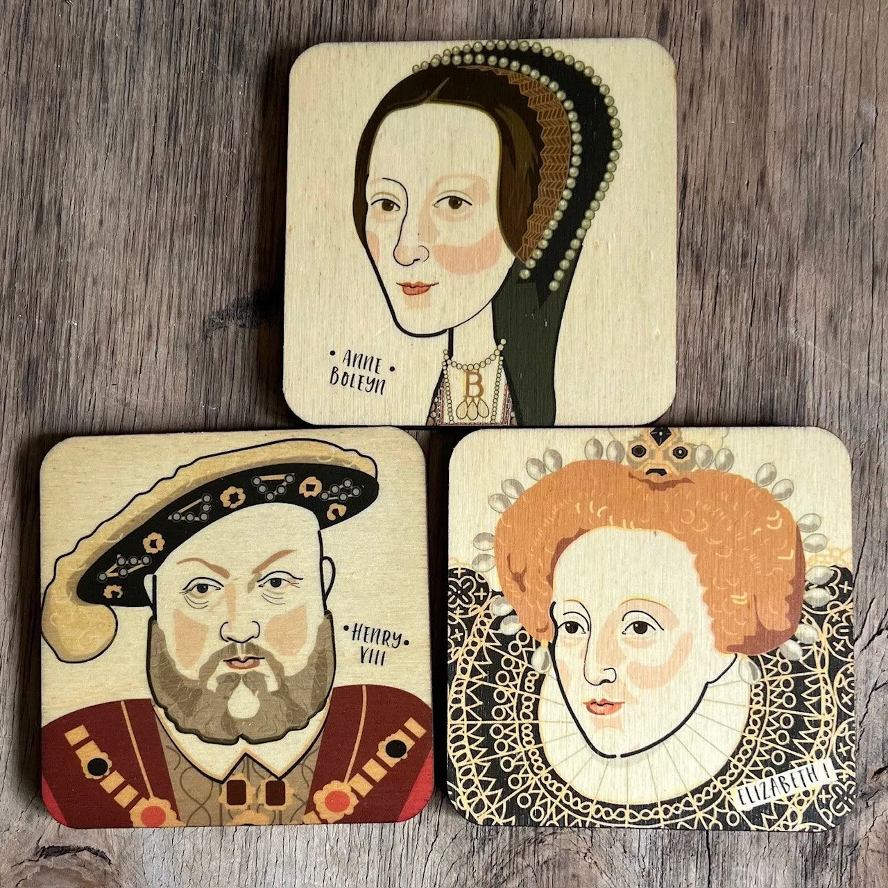 Anne Boleyn - Character Wooden Coaster - RWC1