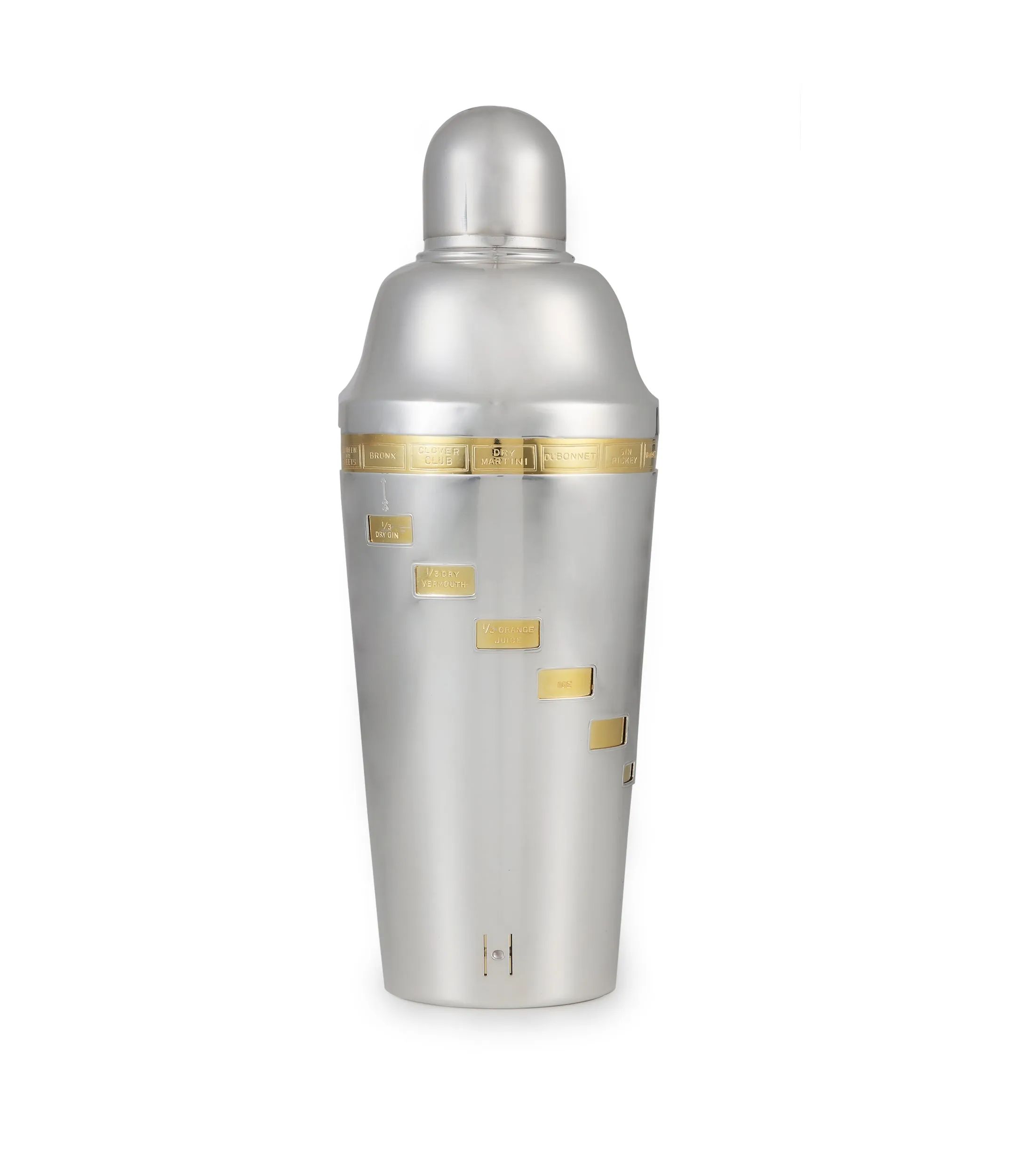 Art Deco ‘Recipe’ Cocktail Shaker | Two-tone