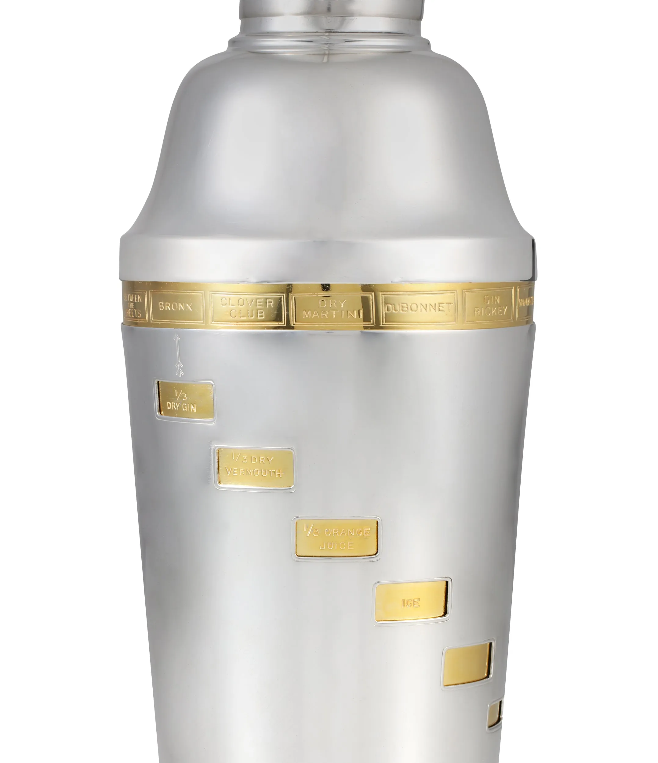 Art Deco ‘Recipe’ Cocktail Shaker | Two-tone