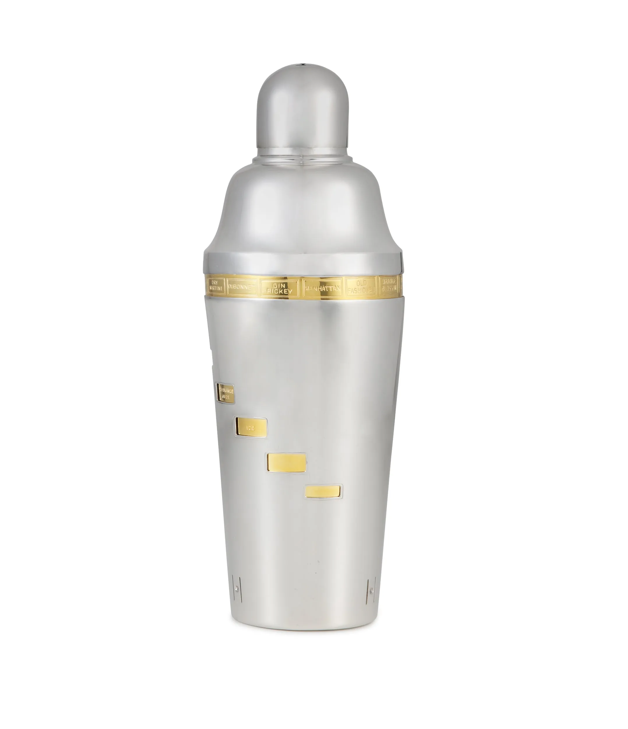 Art Deco ‘Recipe’ Cocktail Shaker | Two-tone