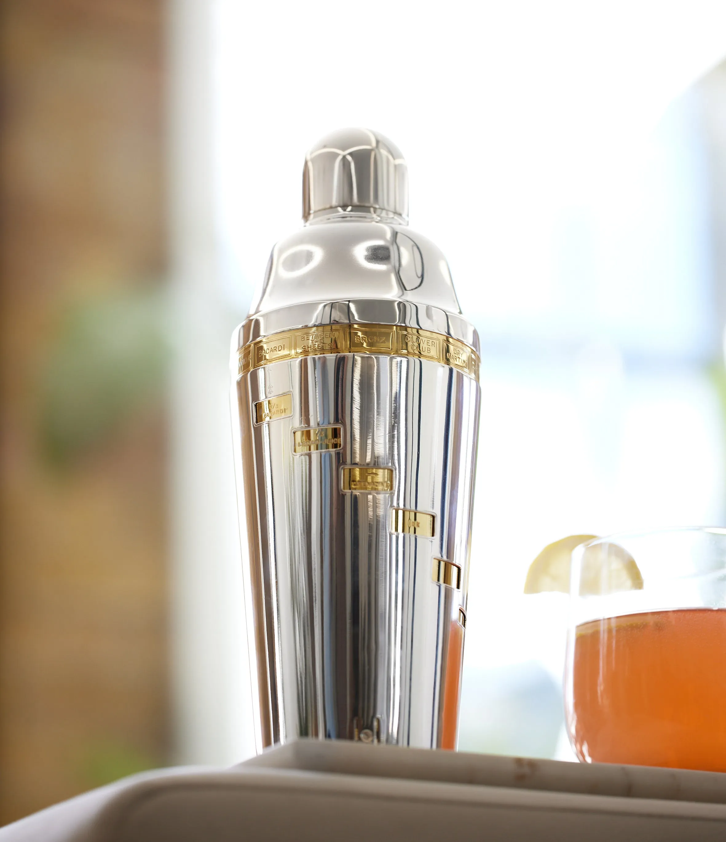 Art Deco ‘Recipe’ Cocktail Shaker | Two-tone