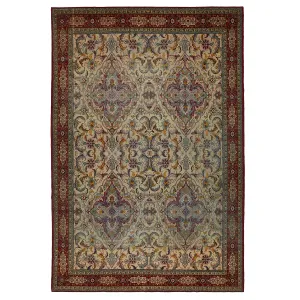 Beige Vintage Traditional Turkish Wool Rug - 8'4" x 12'2"