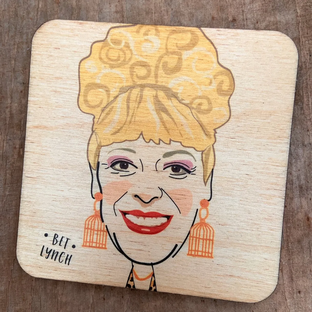 Bet Lynch Character Wooden Coaster - RWC1