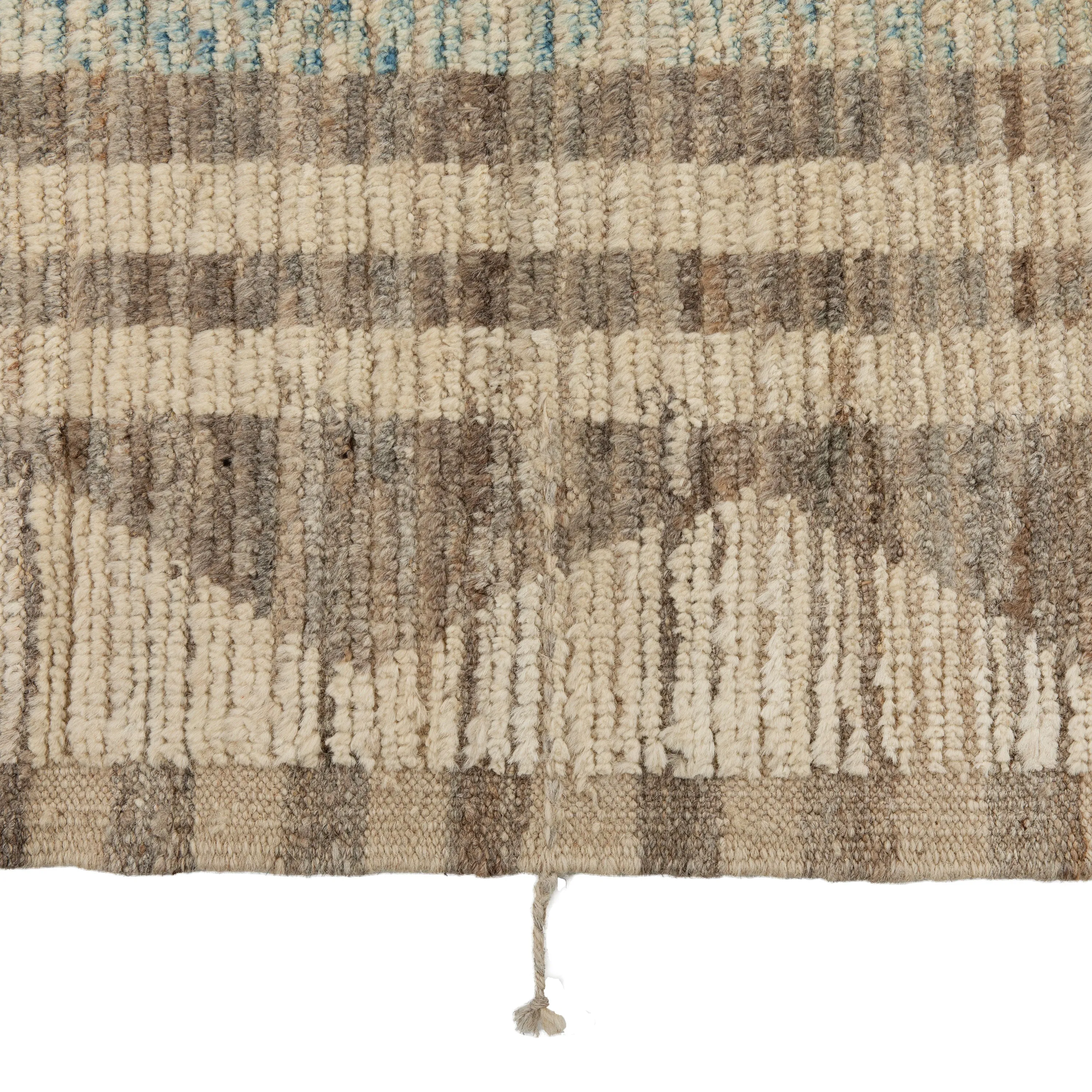 Brown Zameen Transitional Wool Rug- 14'2" x 19'7"