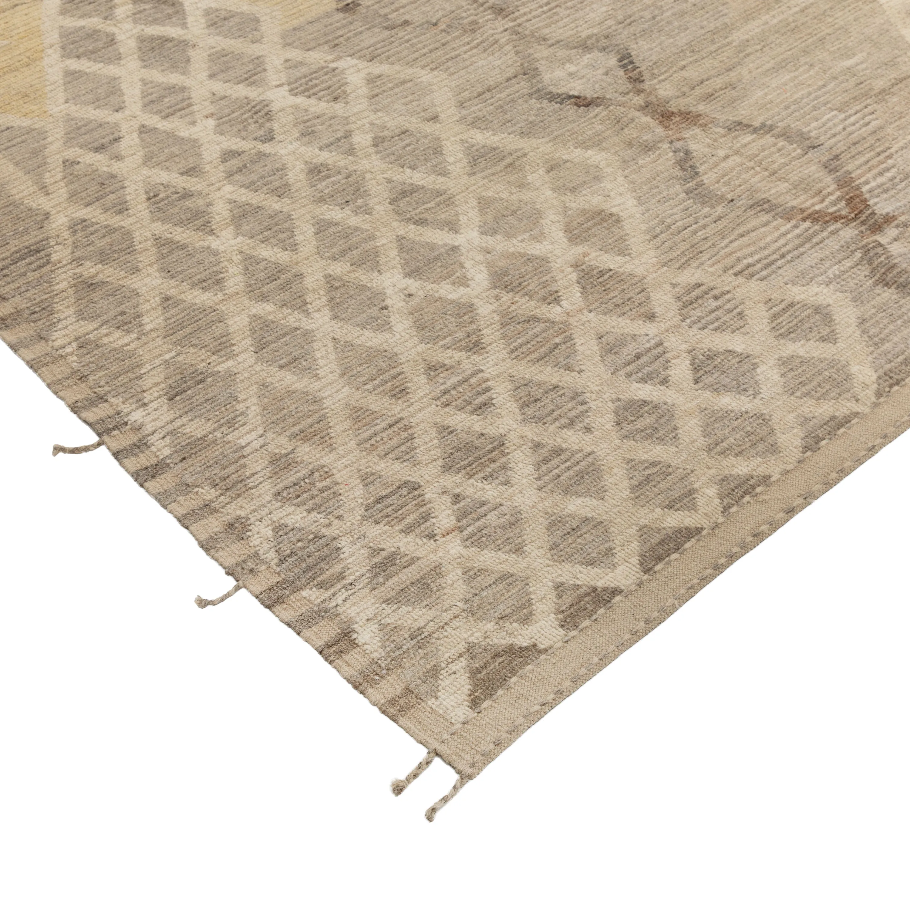 Brown Zameen Transitional Wool Rug- 14'2" x 19'7"