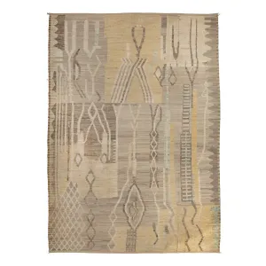 Brown Zameen Transitional Wool Rug- 14'2" x 19'7"