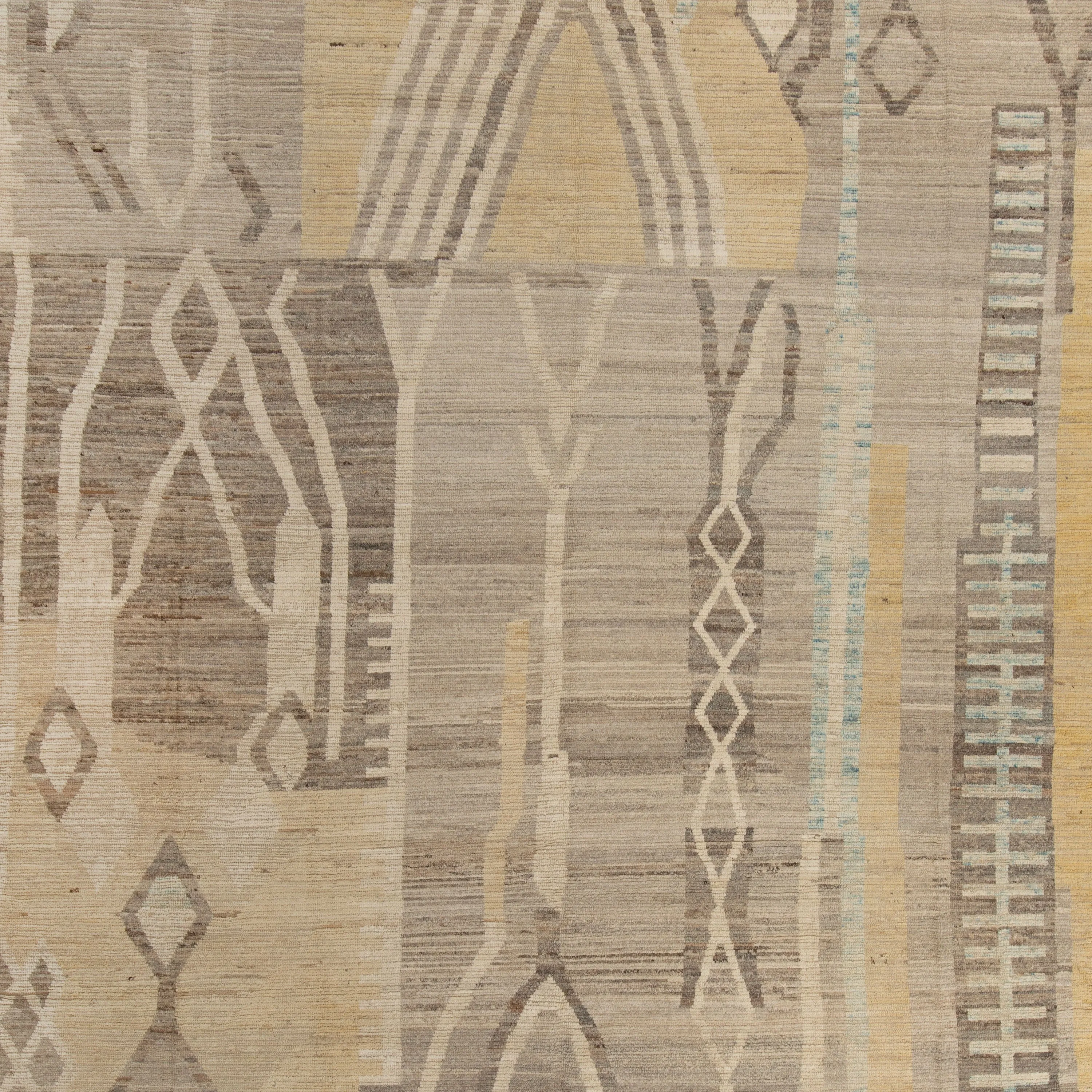 Brown Zameen Transitional Wool Rug- 14'2" x 19'7"