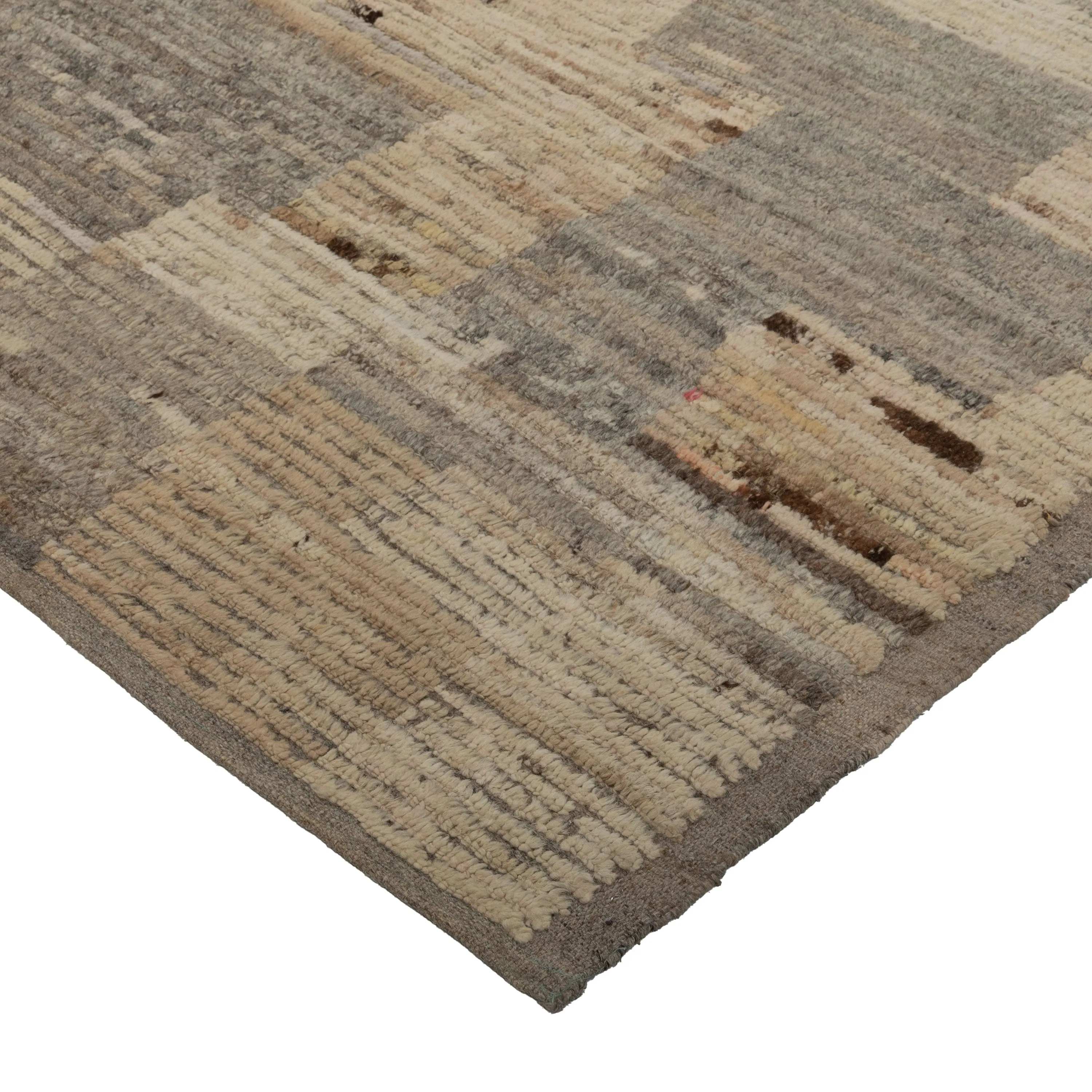 Brown Zameen Transitional Wool Rug - 3'6" x 11'6"