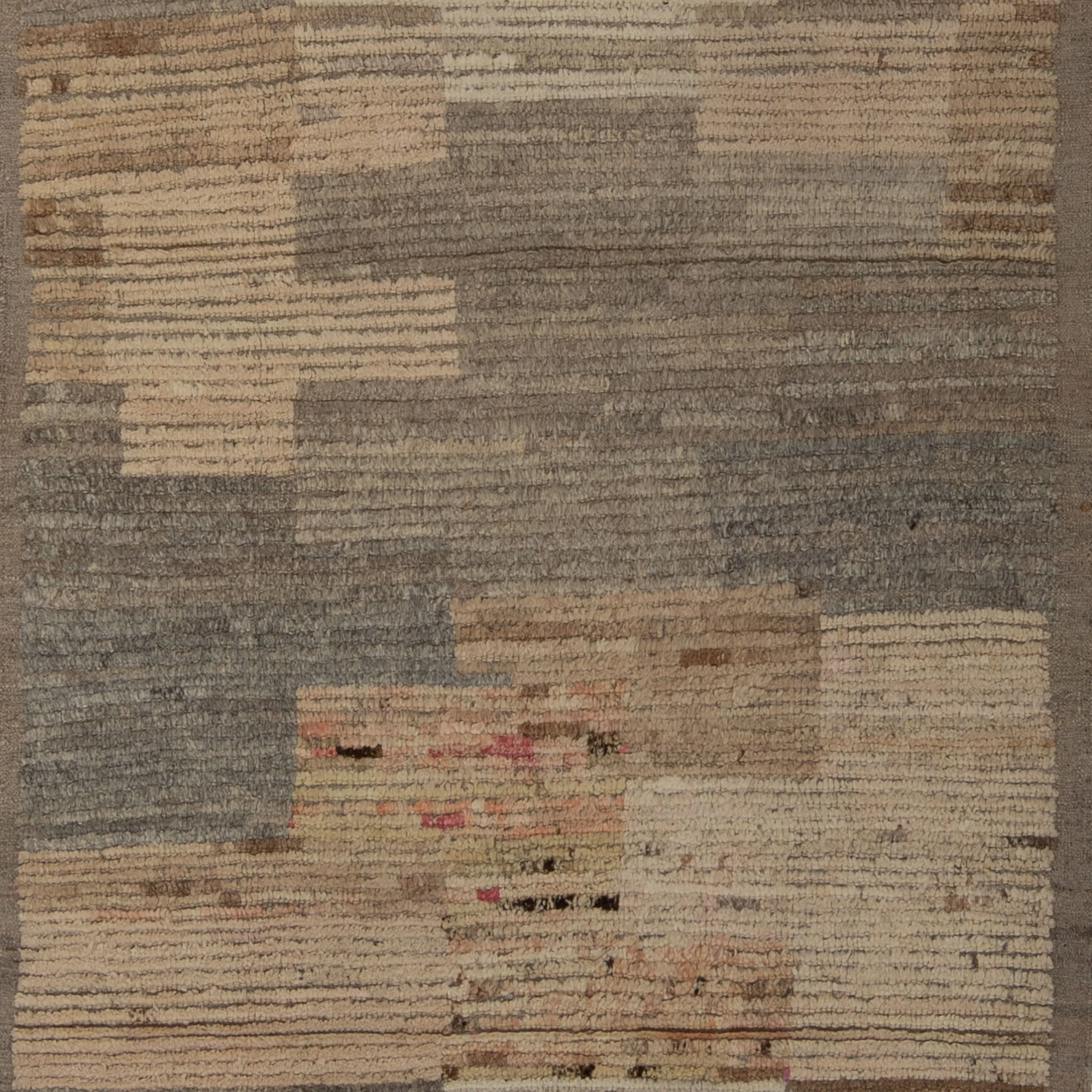 Brown Zameen Transitional Wool Rug - 3'6" x 11'6"