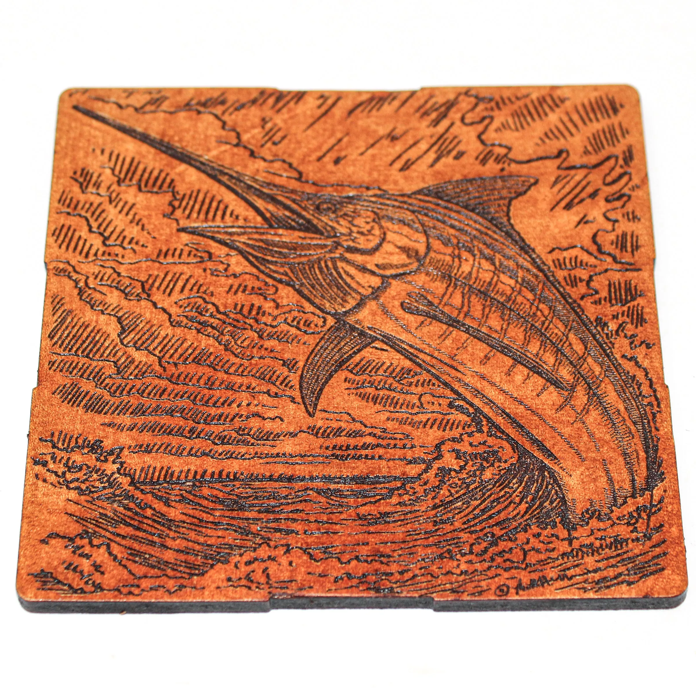 Coasters Set - Leather - Big Game Fishing 23