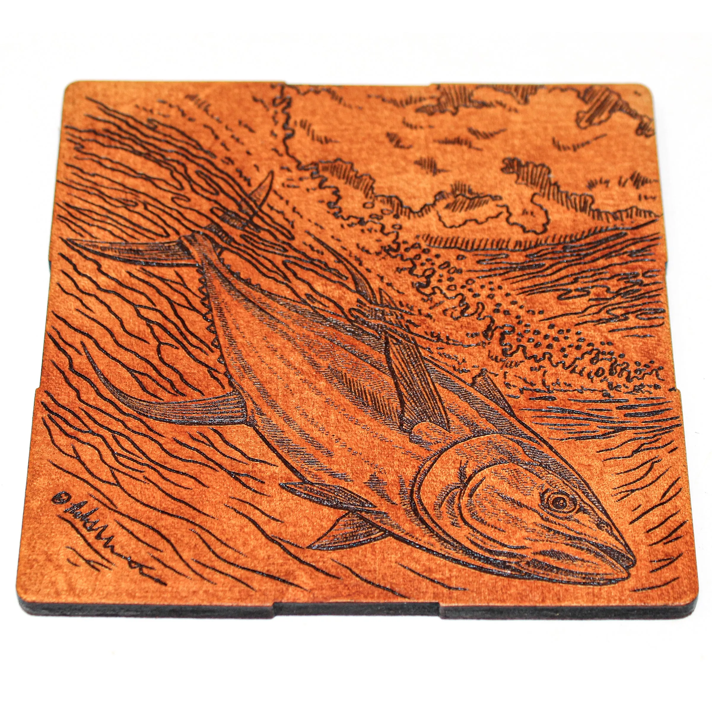 Coasters Set - Leather - Big Game Fishing 23