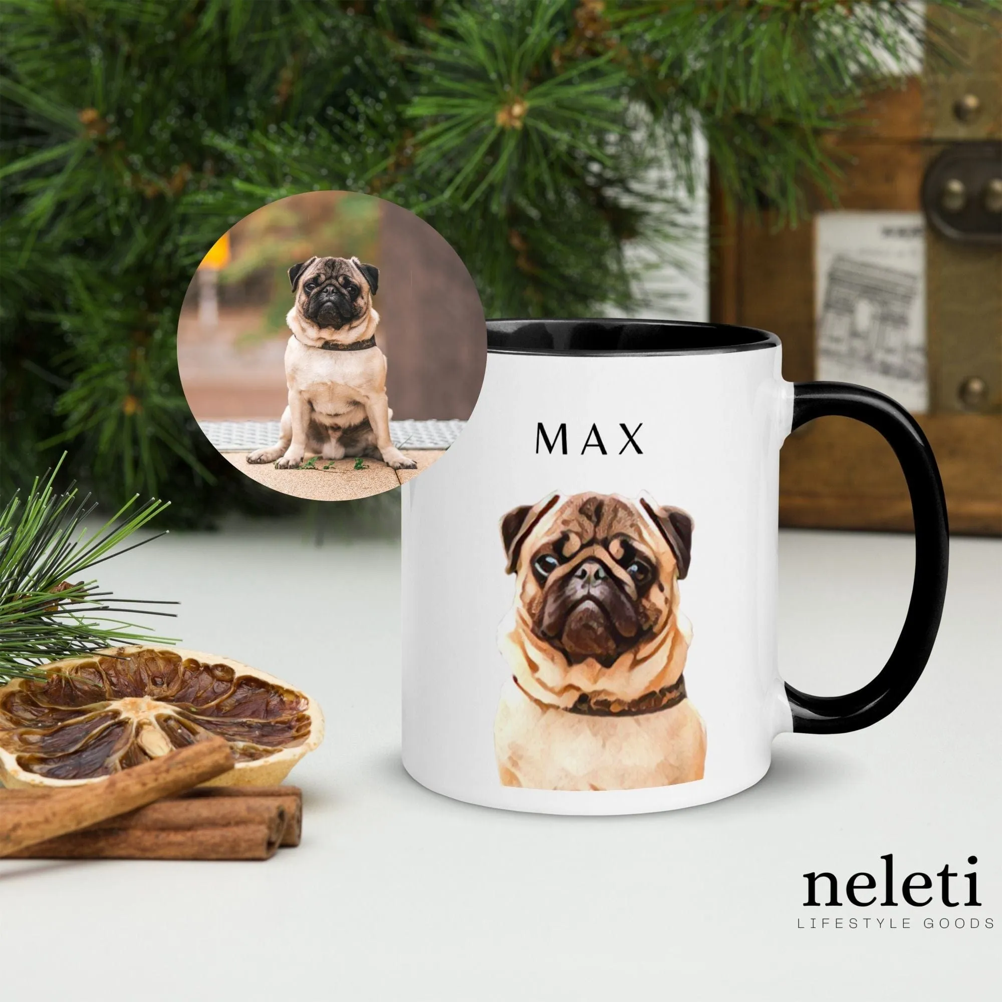 Custom Mugs with Dog Print from Neleti.com