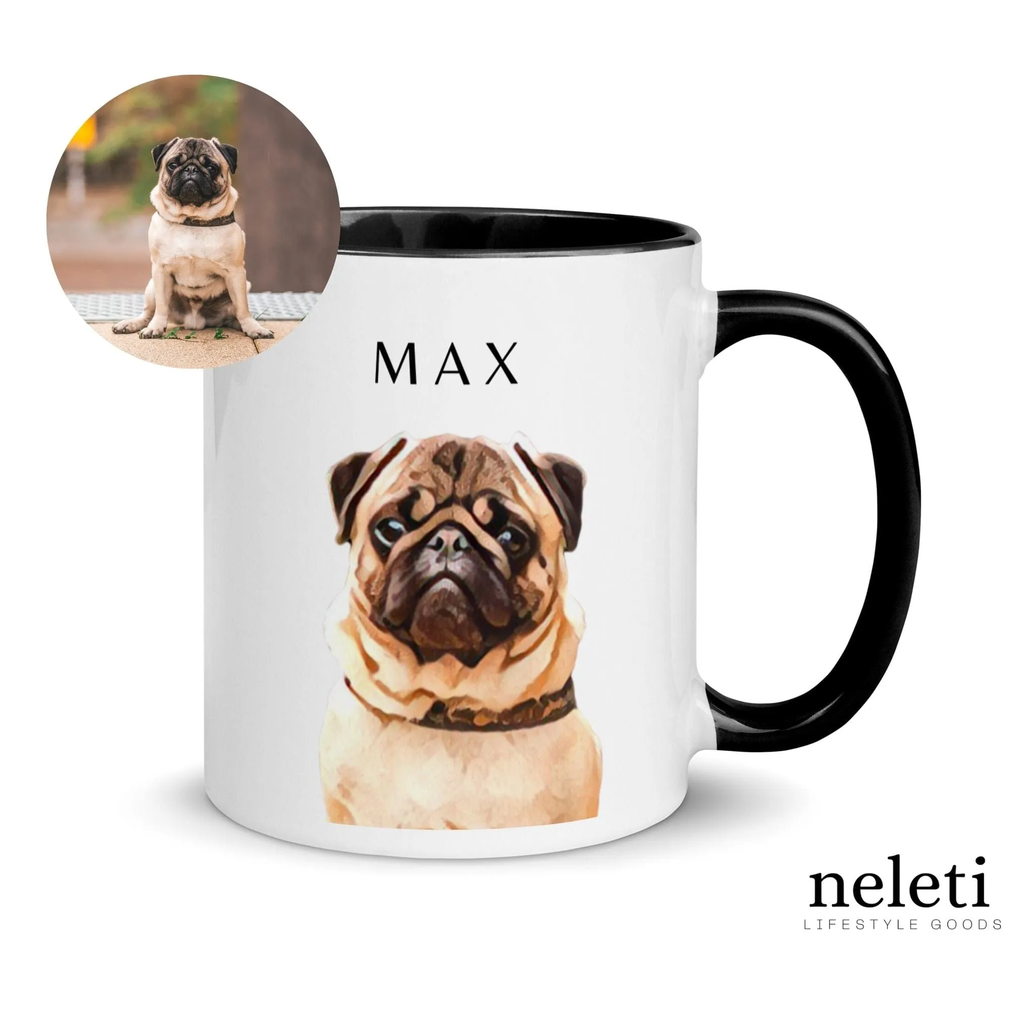 Custom Mugs with Dog Print from Neleti.com