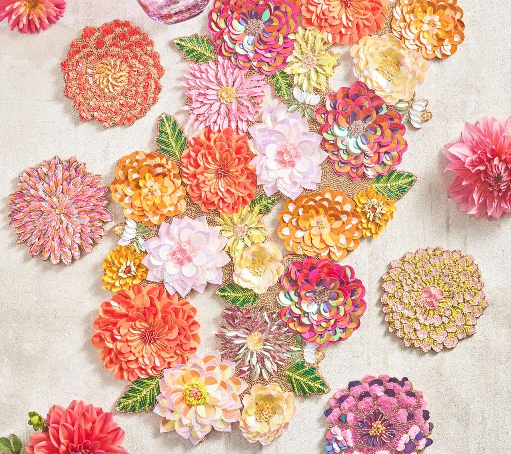 Dahlia Drink Coasters, Set of 4 in a Gift Bag