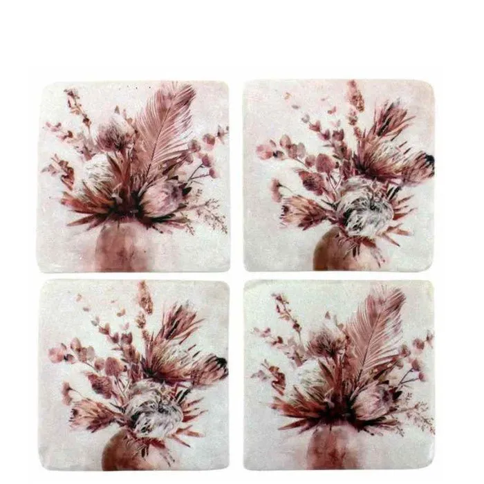 Dusty Bouquet Resin Coasters