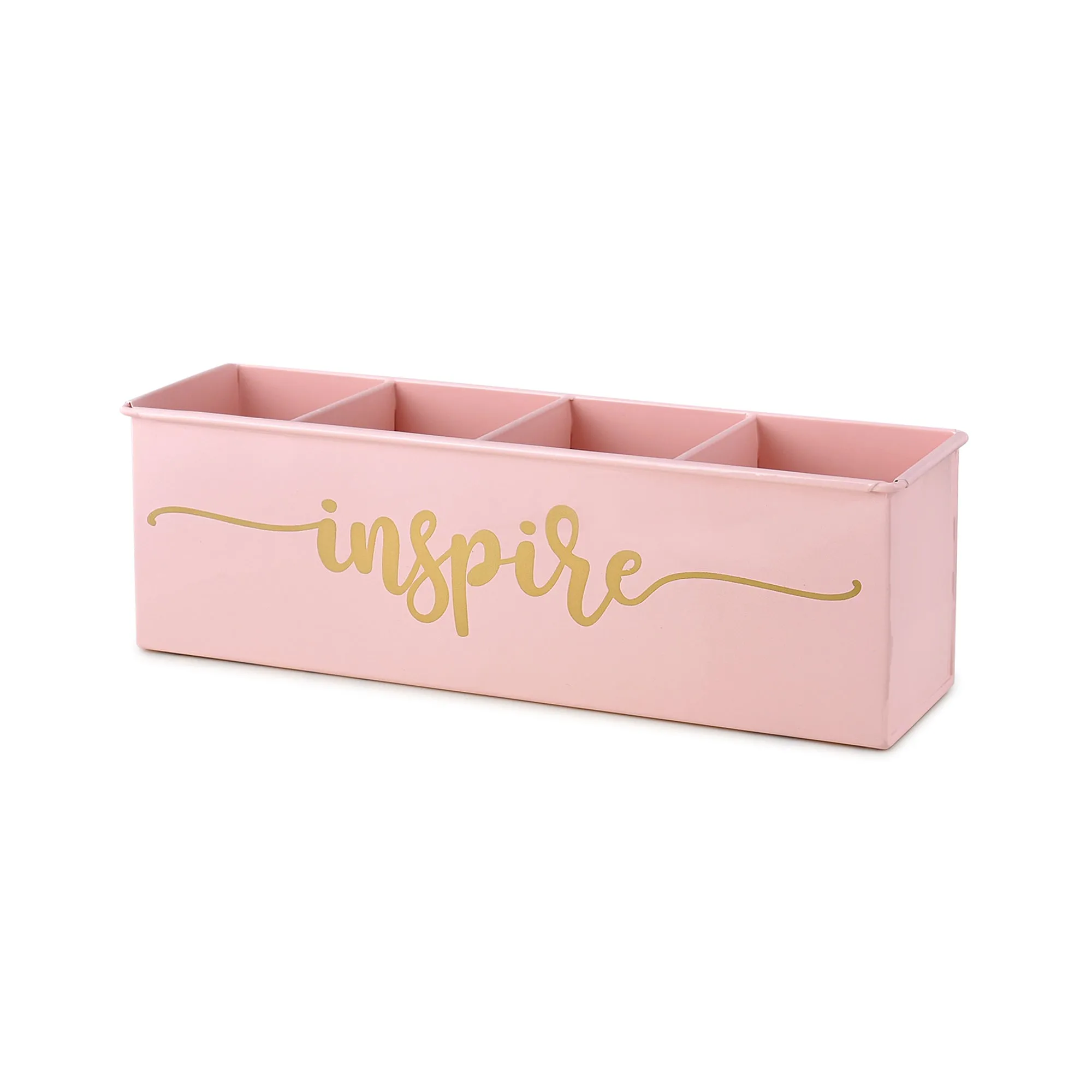 Elan Inspire All In One Multifunctional Office Supplies Desk Organizer- Powder Pink