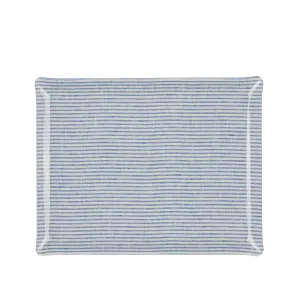 Fabric Tray Large Stripe Blue and White