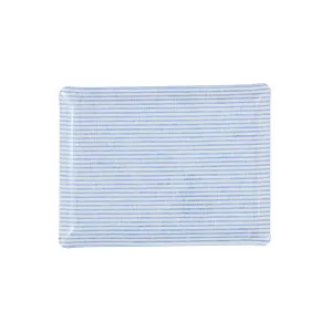 Fabric Tray Medium Stripe Blue and White