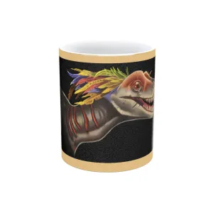 Feathered Raptor Metallic Mug (Silver / Gold)