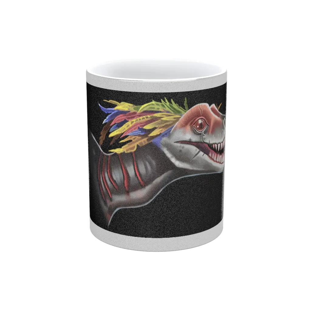 Feathered Raptor Metallic Mug (Silver / Gold)