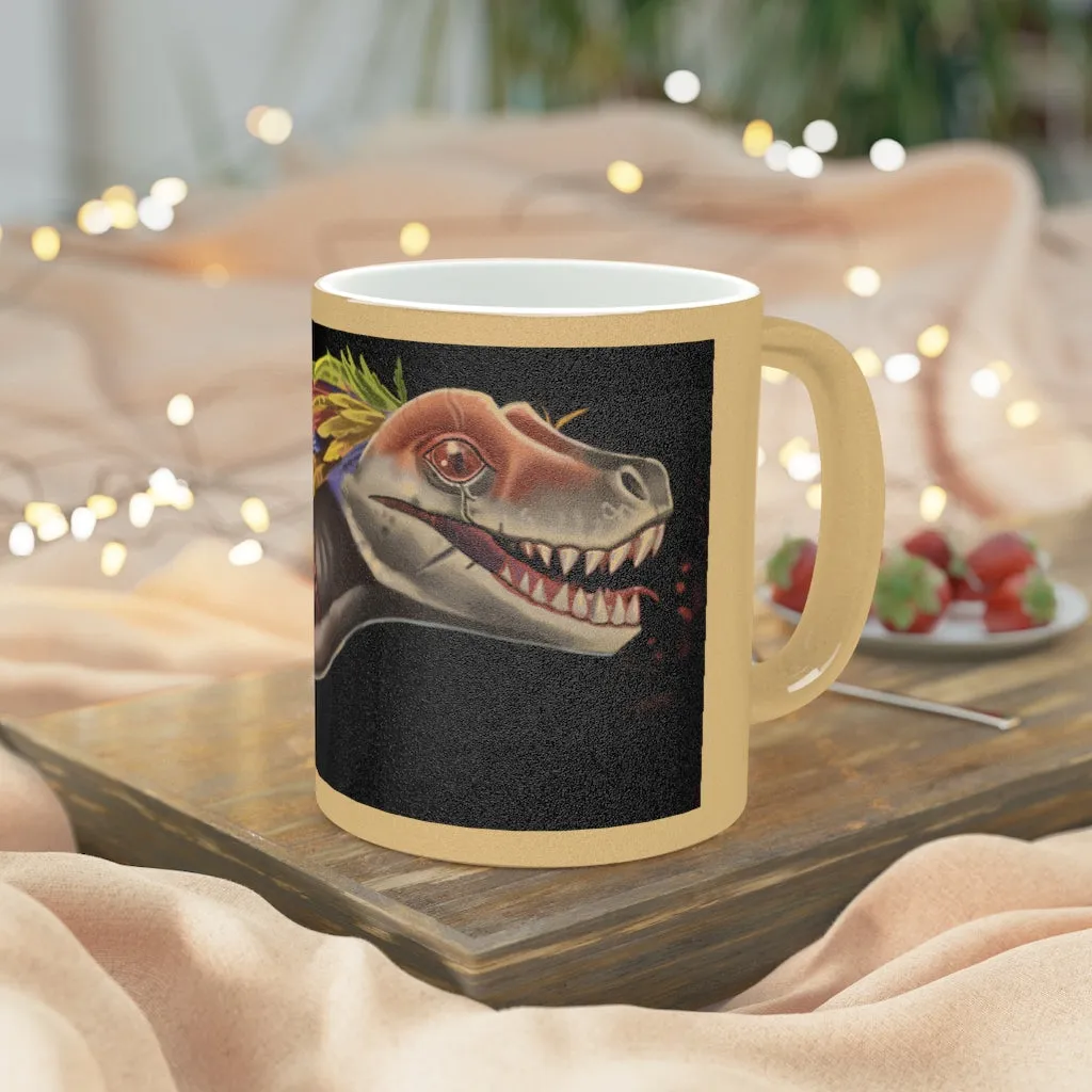 Feathered Raptor Metallic Mug (Silver / Gold)