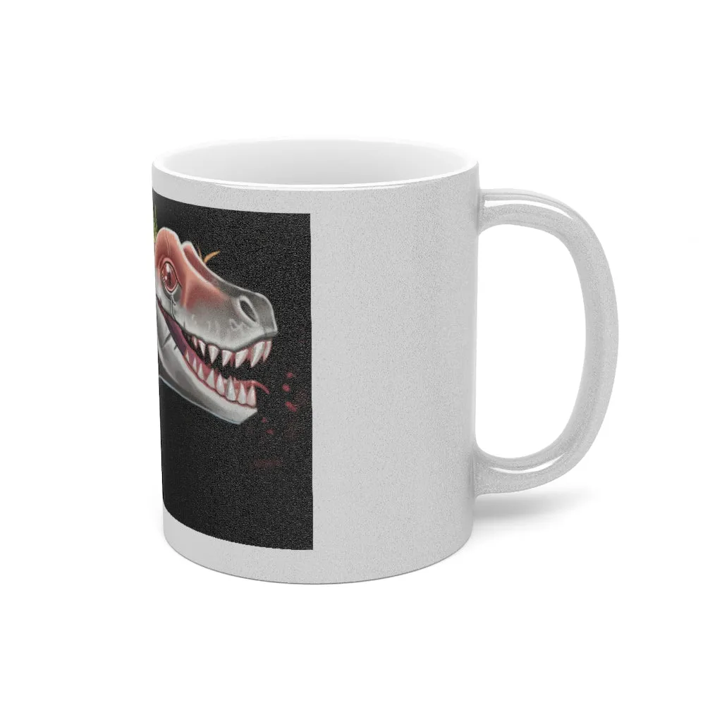 Feathered Raptor Metallic Mug (Silver / Gold)