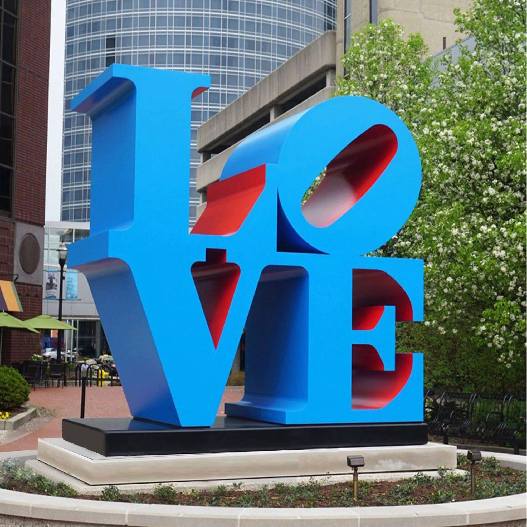 FINEST Large LOVE Letter Metal Sculpture For Mall or City Public FS-044