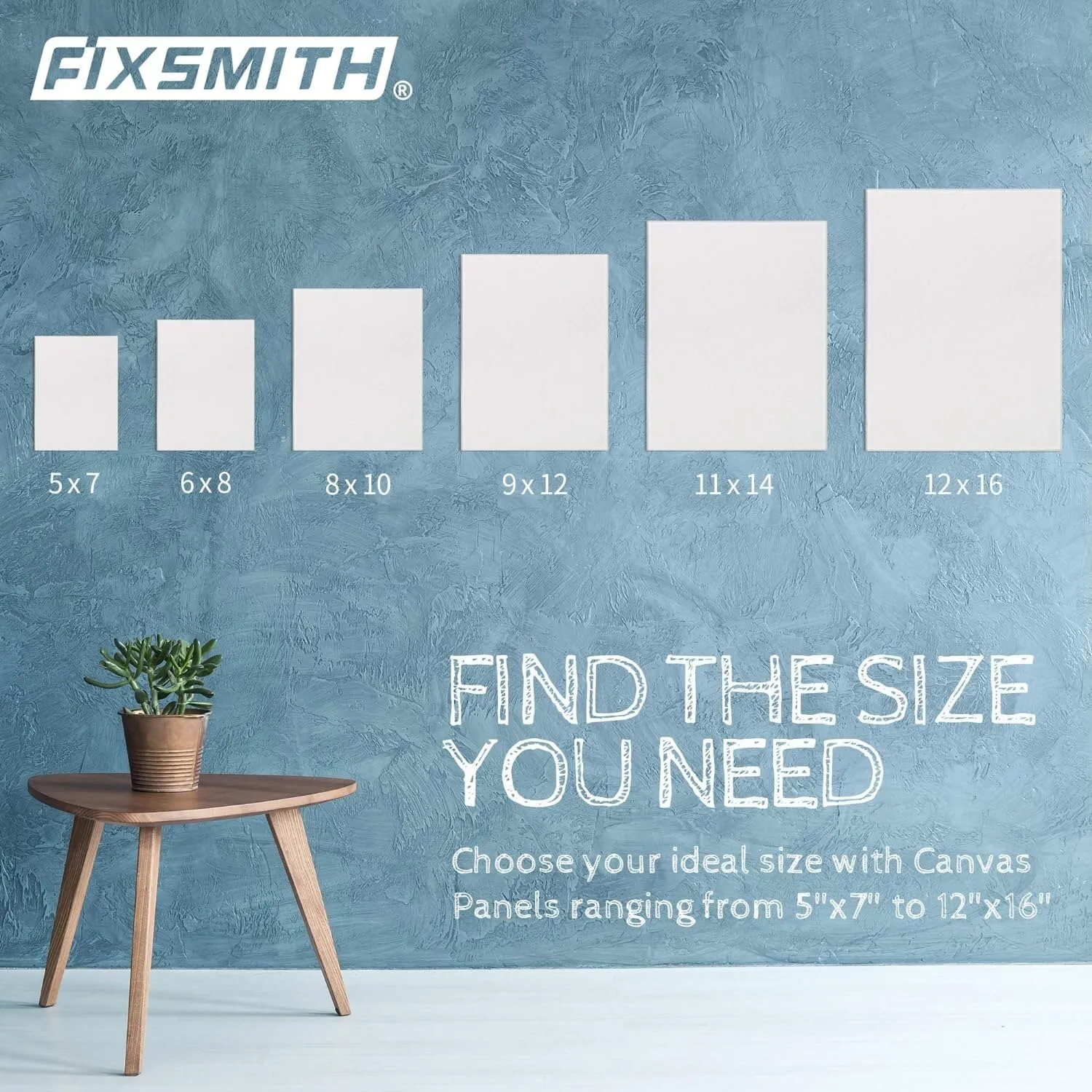 FIXSMITH-Painting-Canvas-Panels | 5x7 Inch Canvas Board 6 Pack Canvases | 100% Cotton, Primed Canvas Panel, Acid Free, Artist Canvas Boards