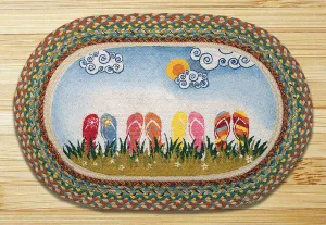 Flip Flops Oval Patch Rug