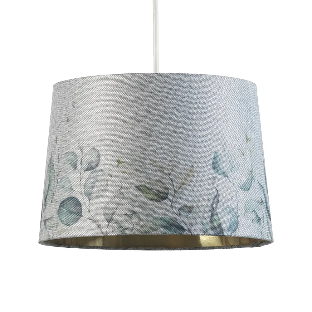 Flower Drum Shade with Gold Inner Grey