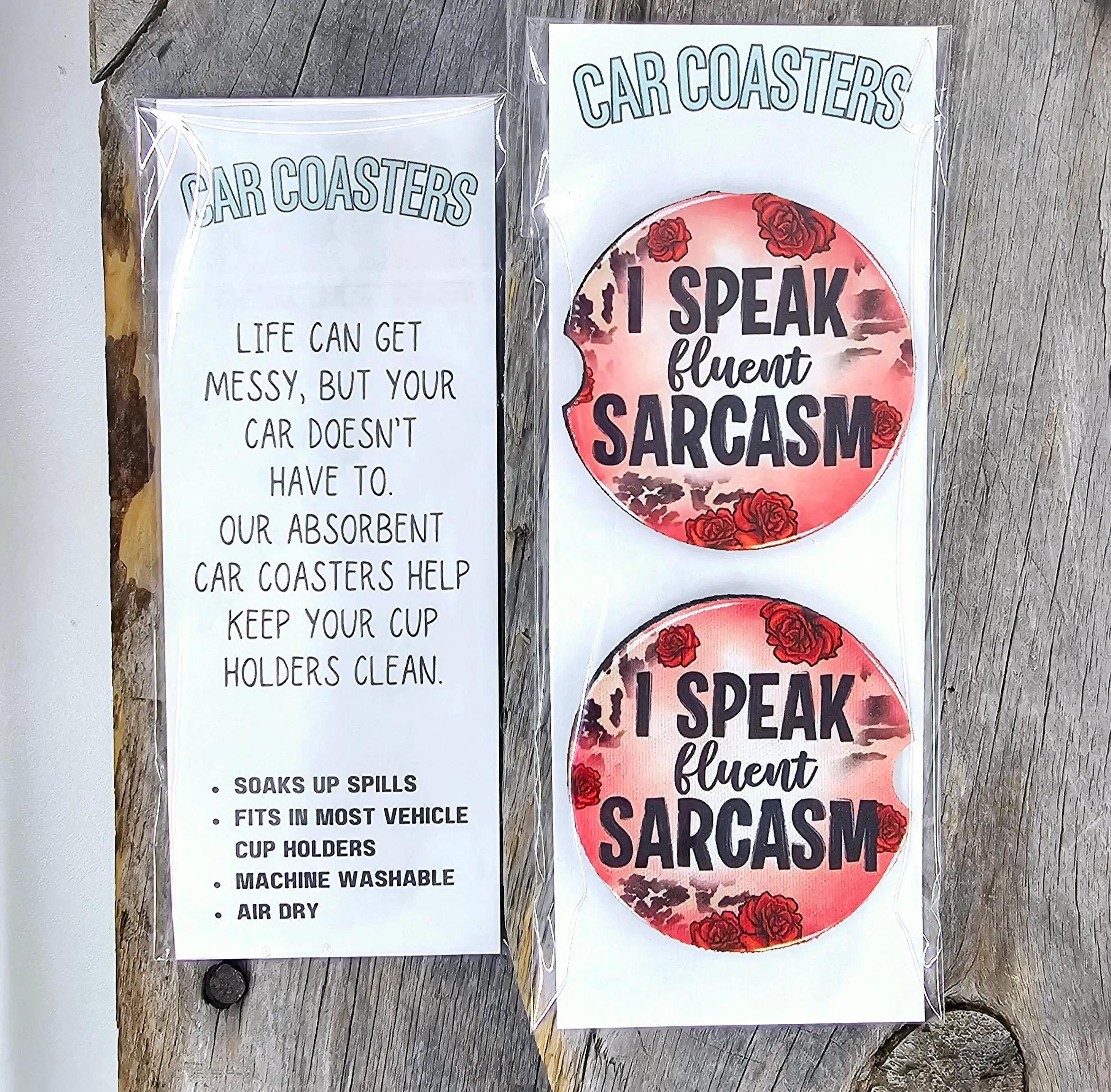 Fluent Sarcasm Car Coasters